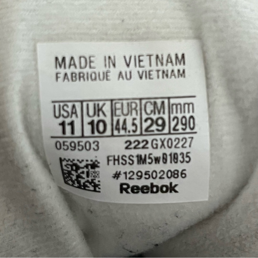 Reebok Question Mid White Pearlized Blue Toe - Allen Iverson - Size 11 GX0227 - Picture 15 of 15